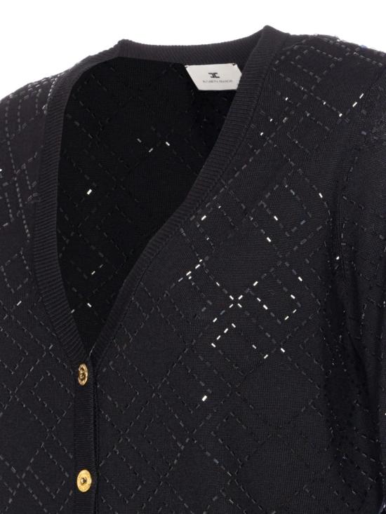 25FW 엘리자베타프랜치 가디건 MK26B56E2 Black - ELISABETTA FRANCHI