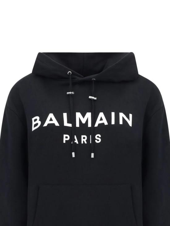  발망 후드 티셔츠 DH1JR002 BB65 Black - BALMAIN