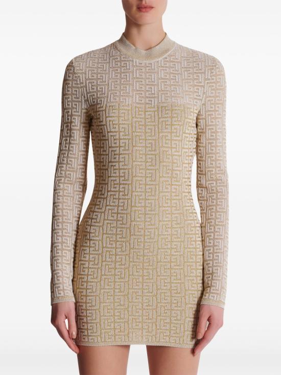  발망 숏 원피스 DF2R8029 KH69 Neutrals - BALMAIN