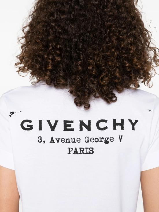  지방시 반팔 티셔츠 BW70FJP75N White - GIVENCHY