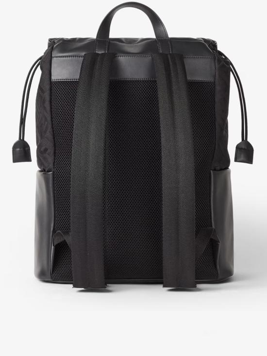  펜디 플럭스 레더 FF 나일론 백팩 7VZ090 AVC6 Black - FENDI
