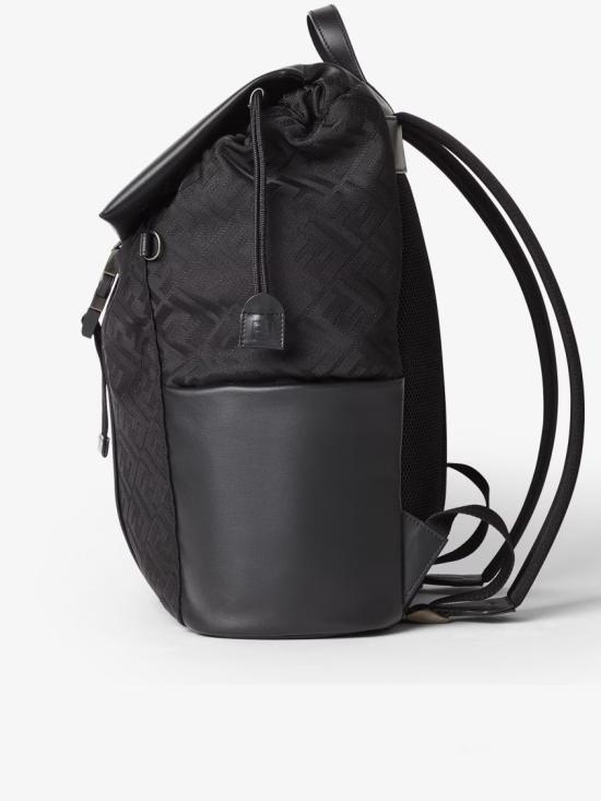  펜디 플럭스 레더 FF 나일론 백팩 7VZ090 AVC6 Black - FENDI