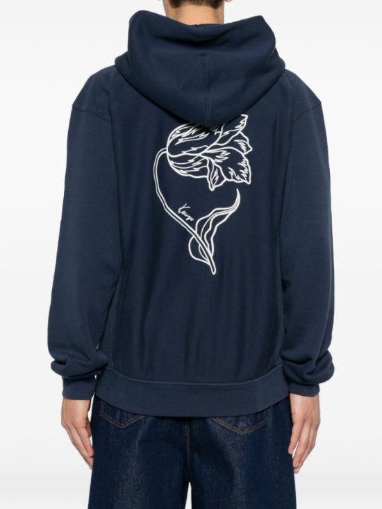 26FW 겐조 후드 티셔츠 FG65HO2714MJ 79 Blue - KENZO