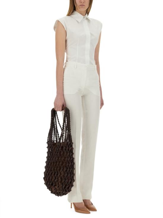  스포트막스 스트레이트 팬츠 2512131052600 457001 White - SPORTMAX