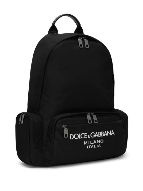  돌체앤가바나 러버라이즈드 로고 나일론 백팩 BM2197 AG182 Black - DOLCE & GABBANA