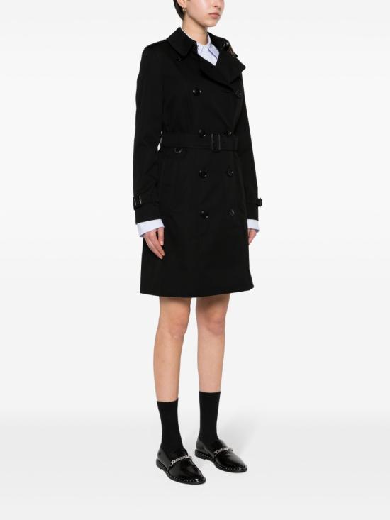  버버리 첼시 헤리티지 코튼 트렌치 코트 8079402 Black - BURBERRY