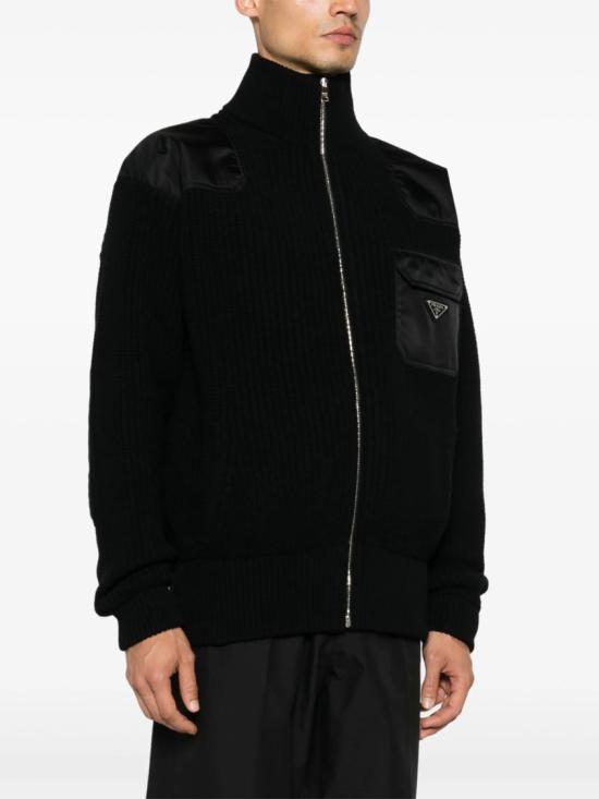  프라다 집업 니트 UMG335 145N Black - PRADA