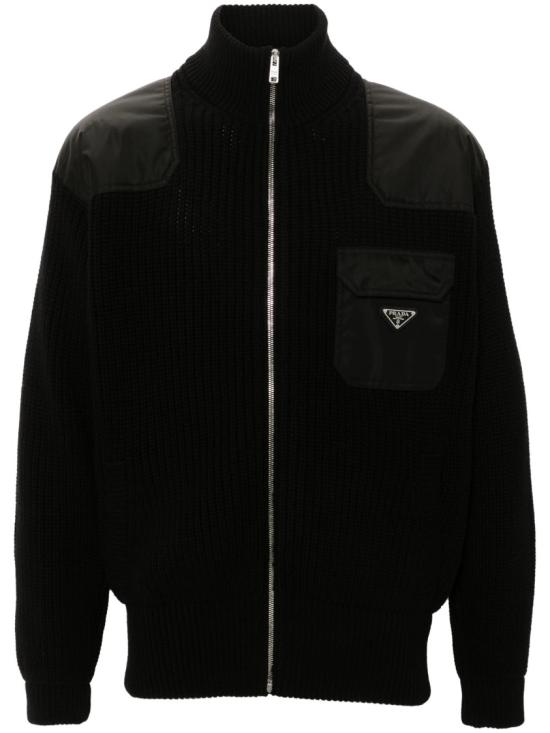  프라다 집업 니트 UMG335 145N Black