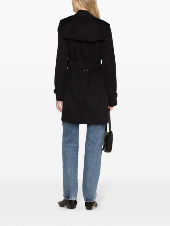  버버리 숏 켄싱턴 헤리티지 트렌치 코트 8079415 Black - BURBERRY
