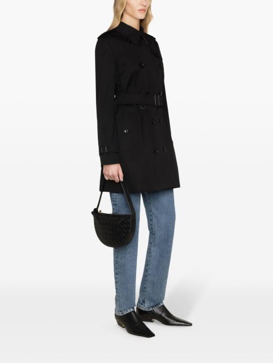  버버리 숏 켄싱턴 헤리티지 트렌치 코트 8079415 Black - BURBERRY