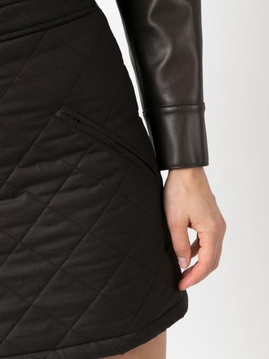  버버리 퀼티드 패턴 미니스커트 8065112 Black - BURBERRY