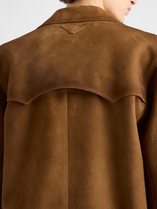  프라다 스웨이드 자켓 UPW567 1V97 Brown - PRADA