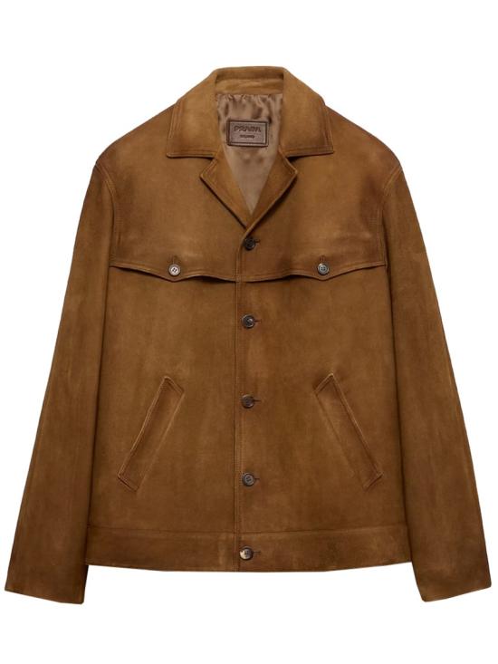  프라다 스웨이드 자켓 UPW567 1V97 Brown
