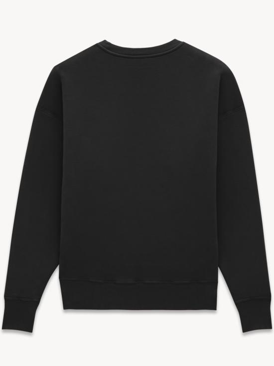  생로랑 오버사이즈 플리스 스웨트셔츠 799172 Y37WH Black - SAINT LAURENT