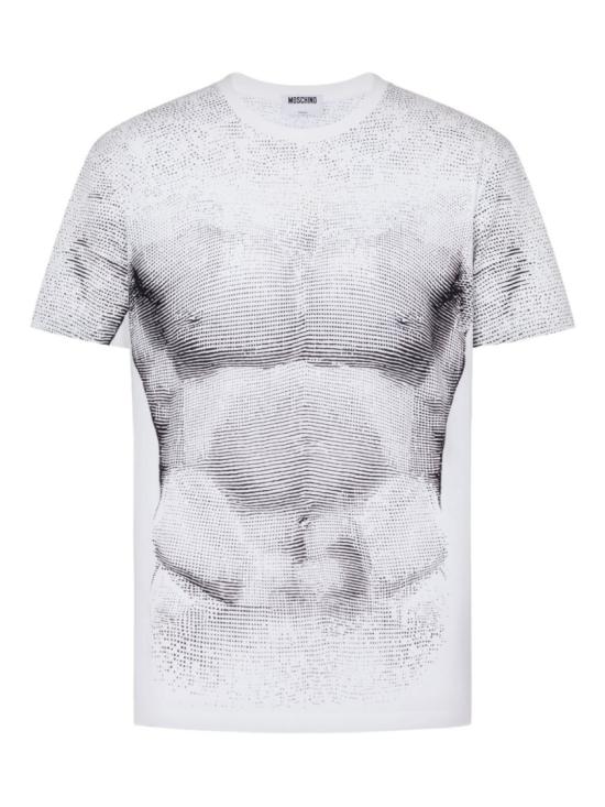 26SS 모스키노 반팔 티셔츠 A0724 0245 1888 White