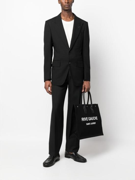  생로랑 리브 고쉬 로고 프린트 캔버스 라지 토트백 509415 FAAVR Black - SAINT LAURENT