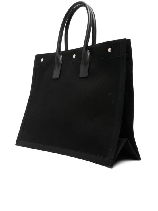  생로랑 리브 고쉬 로고 프린트 캔버스 라지 토트백 509415 FAAVR Black - SAINT LAURENT