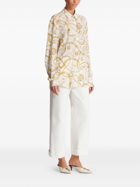 25FW 발망 블라우스 FF1HS435 SF00 Neutrals - BALMAIN