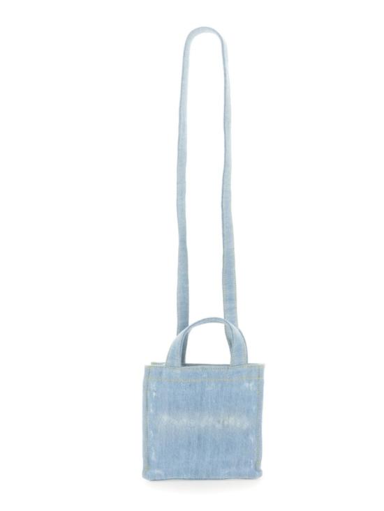  아크네 스튜디오 데님 로고 미니 토트백 C10169 228 Blue - ACNE STUDIOS