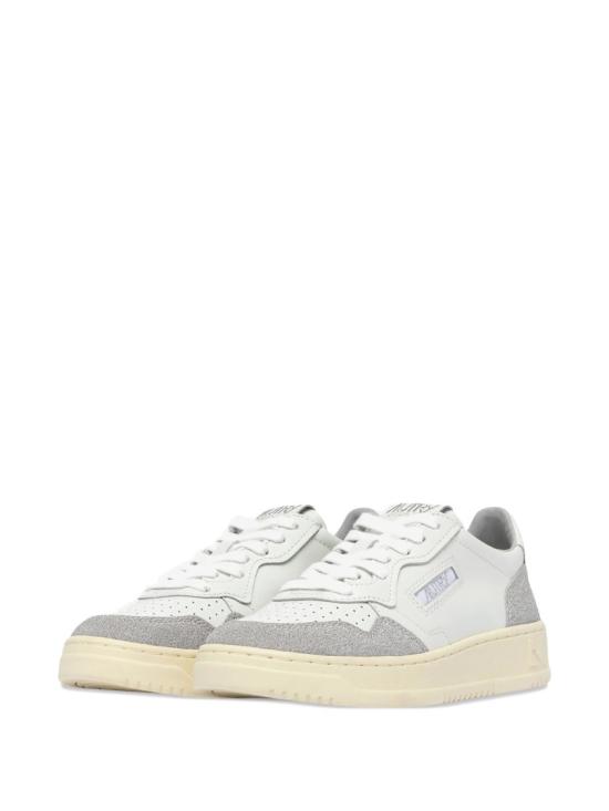 26SS 오트리 메달리스트 로우 레더 스니커즈 AULW PK01 White - AUTRY
