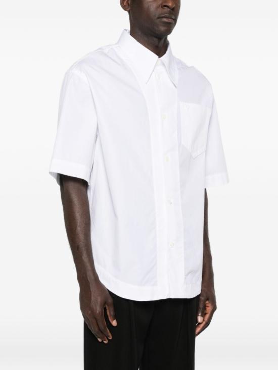 26SS 아미 포플린 반팔 셔츠 USH809 C0063 100 White - AMI