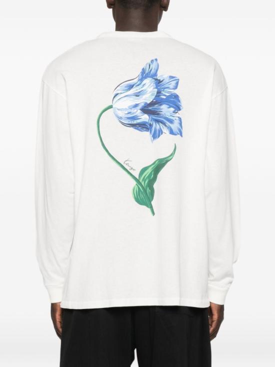26FW 겐조 긴팔 티셔츠 FG65TL3634SK 02 White - KENZO