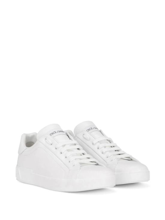  돌체앤가바나 카프스킨 포르토피노 스니커즈 CS1772 A1065 White - DOLCE & GABBANA