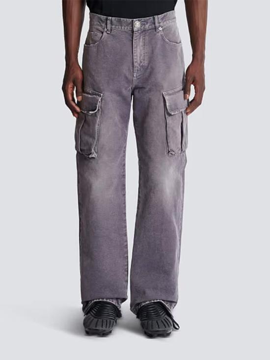 25FW 발망 데님 팬츠 FH1ML136 DF77 Grey - BALMAIN