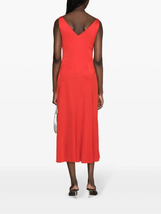  랑방 롱 원피스 RW DR0007 4893 P24 Red - LANVIN
