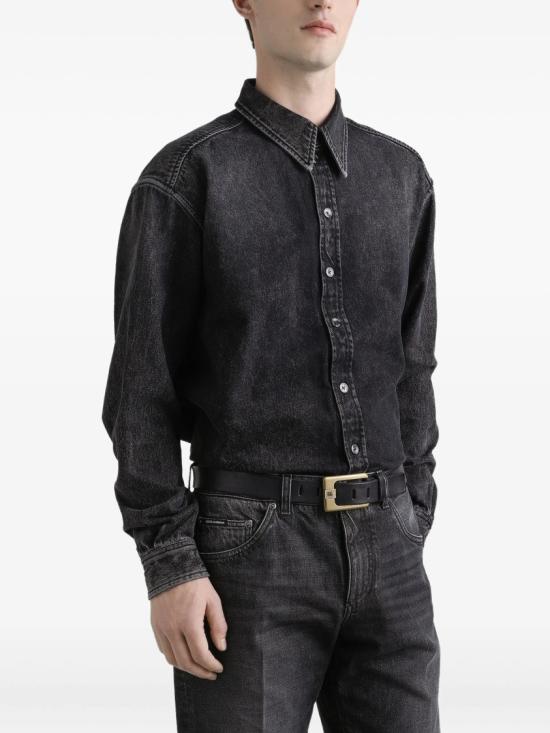 25FW 돌체앤가바나 데님 셔츠 G5IT7D G8ND9 Black - DOLCE & GABBANA