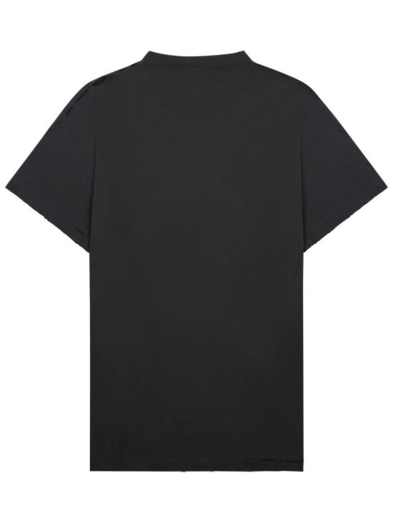 발렌시아가 옵틱컬 오버사이즈 티셔츠 811688 TRVU69034 Black - BALENCIAGA