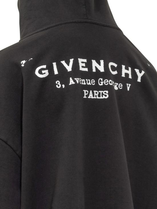 25FW 지방시 후드 티셔츠 BWJ04TP75N Black - GIVENCHY