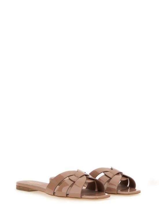  생로랑 페이턴트 레더 트리뷰트 플랫 뮬 571952 B8I009935 Neutrals - SAINT LAURENT