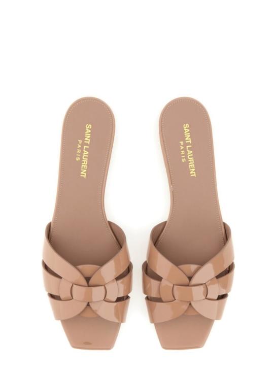  생로랑 페이턴트 레더 트리뷰트 플랫 뮬 571952 B8I009935 Neutrals - SAINT LAURENT