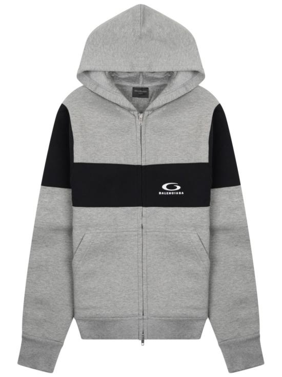  발렌시아가 로고 후드 집업 808832 TRVJ21167 Grey