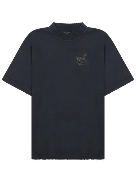  발렌시아가 빈티지 이펙트 오버사이즈 티셔츠 764235 TSVD51041 Black
