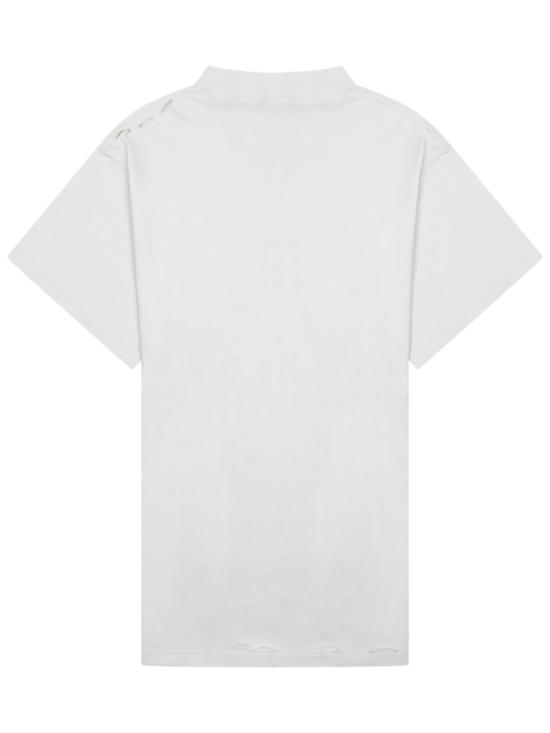  발렌시아가 옵틱컬 오버사이즈 티셔츠 811688 TRVU69081 White - BALENCIAGA