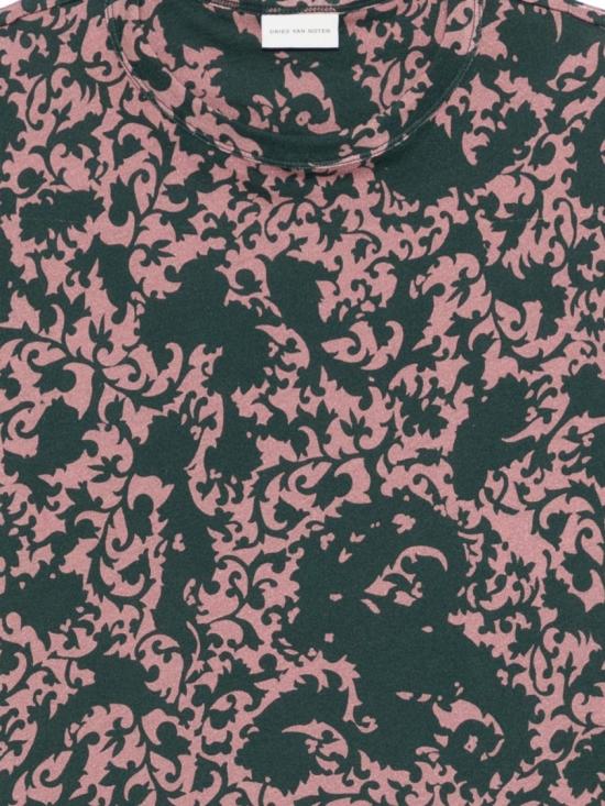 26SS 드리스 반 노튼 반팔 티셔츠 261 021161 3607 301 Green - DRIES VAN NOTEN