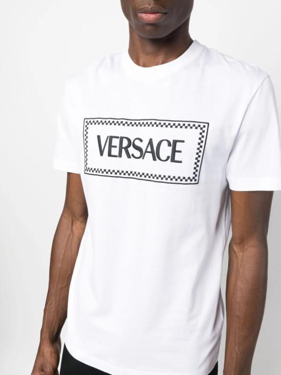 25FW 베르사체 반팔 티셔츠 1011694 1A08584 White - VERSACE
