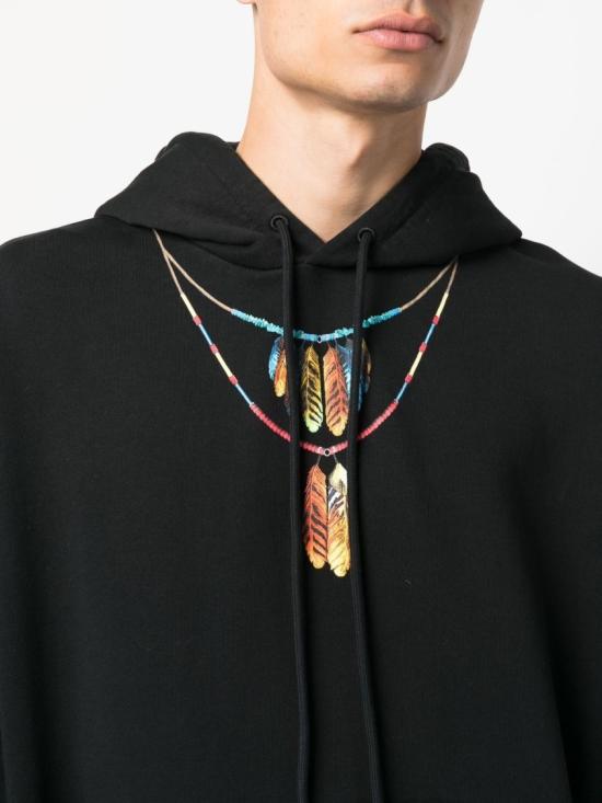  마르셀로 불론 후드 티셔츠 CMBB040C99FLE002 Black - MARCELO BURLON