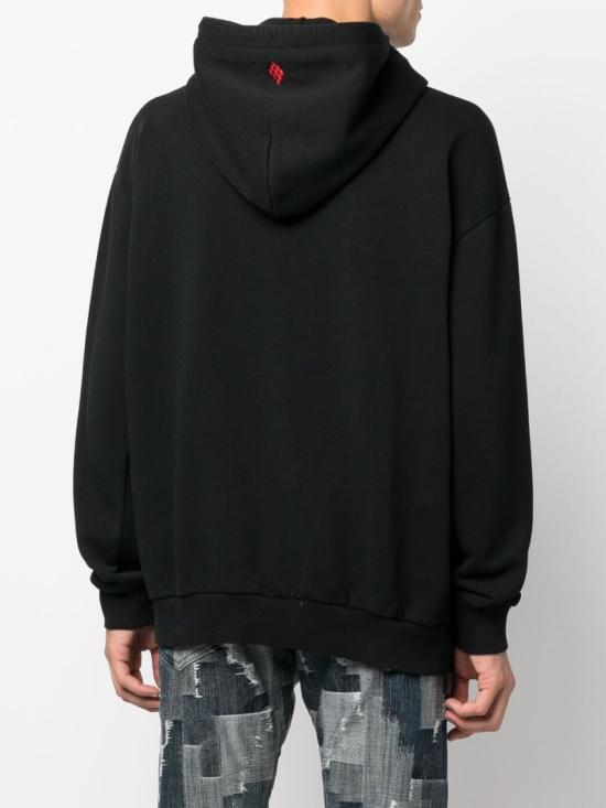  마르셀로 불론 후드 티셔츠 CMBB040C99FLE002 Black - MARCELO BURLON