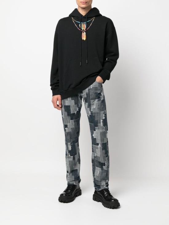  마르셀로 불론 후드 티셔츠 CMBB040C99FLE002 Black - MARCELO BURLON