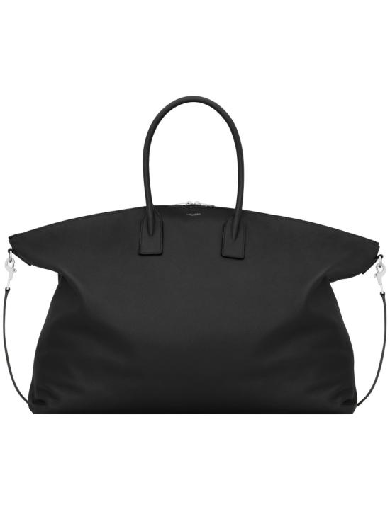 25FW 생로랑 자이언트 볼링 토트 그레인드 레더 821370 AAERL Black