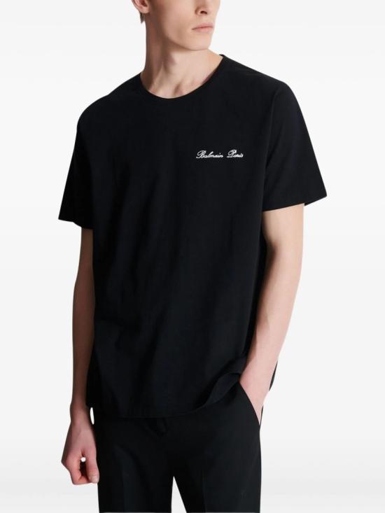 발망 반팔 티셔츠 FH1EG000 BC68 Black - BALMAIN