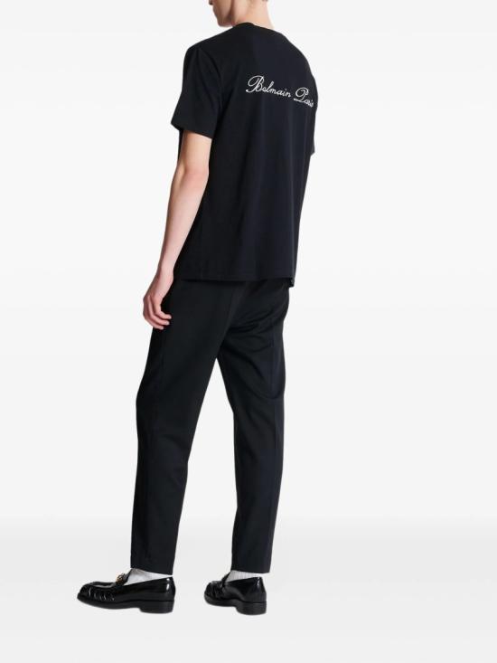  발망 반팔 티셔츠 FH1EG000 BC68 Black - BALMAIN