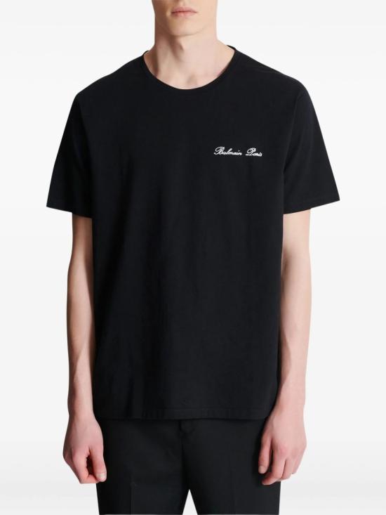  발망 반팔 티셔츠 FH1EG000 BC68 Black - BALMAIN