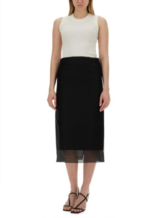  스포트막스 미디 스커트 2412101193600 574008 Black - SPORTMAX