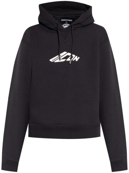  디스퀘어드2 후드 티셔츠 S80GU0106 D25007 Black