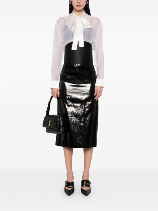  돌체앤가바나 쉬폰 보우 셔츠 F5T27T FU1AT White - DOLCE & GABBANA