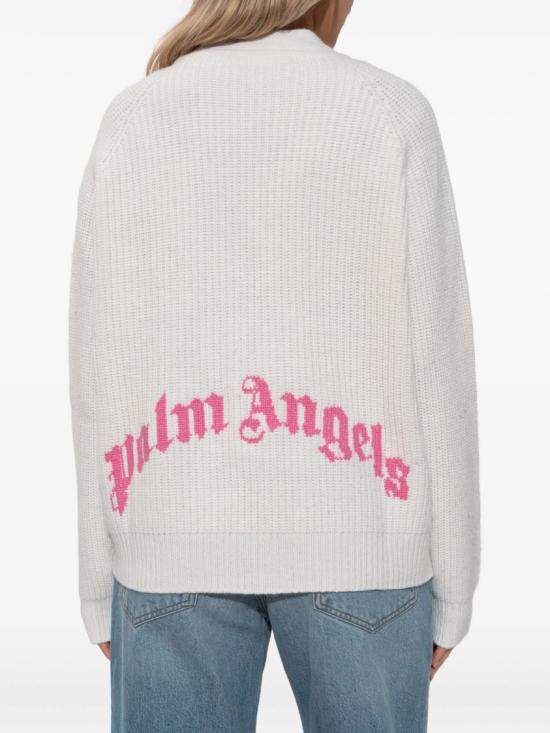 25FW 팜앤젤스 가디건 PWHB045F25KNI001 White - PALM ANGELS